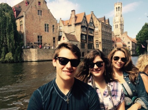 On a cruise through the canals in beautiful Brugge!